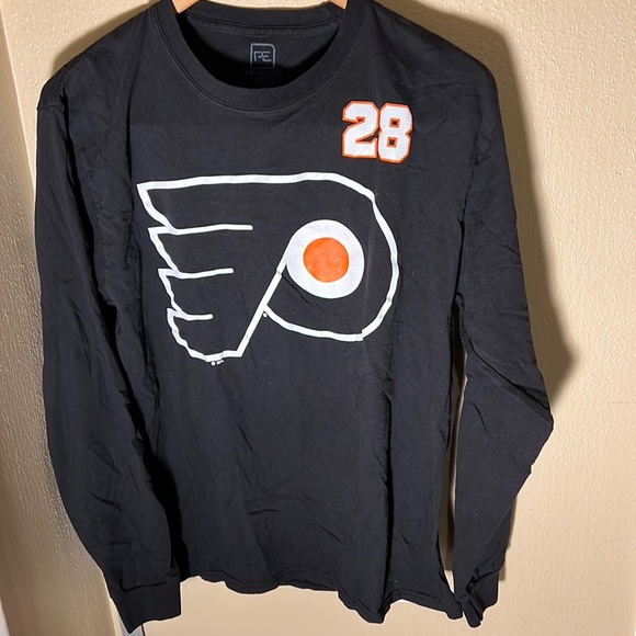 NHL Pro Edge Mens LS Flyers 28 Giroux Tee Color Black Size Medium - Picture 1 of 3